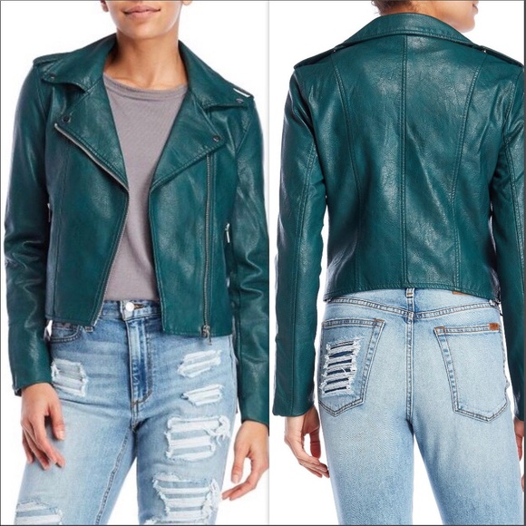 ROMEO & JULIET COUTURE  HUNTER GREENLEATHER JACKET - Picture 2 of 8